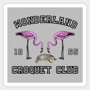 Lispe Wonderland Croquet Club Flamingos & Hedgehog Magnet